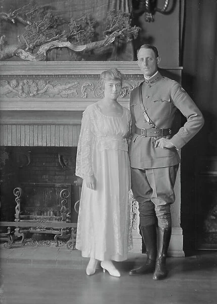 Miss Reiber and Major Jorelmon, portrait photograph, 1919 Feb. 14. Creator: Arnold Genthe