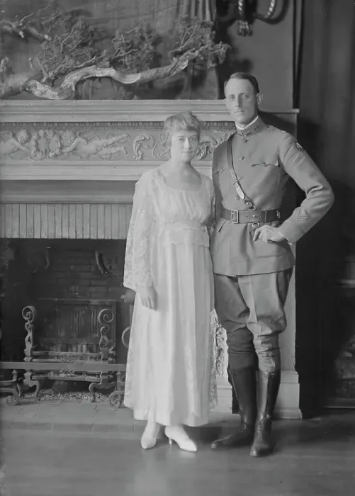 Framed Print : Miss Reiber and Major Jorelmon, portrait photograph, 1919 Feb. 14. Creator: Arnold Genthe Framed Print : Miss Reiber and Major Jorelmon, portrait photograph, 1919 Feb. 14. Creator: Arnold Genthe
