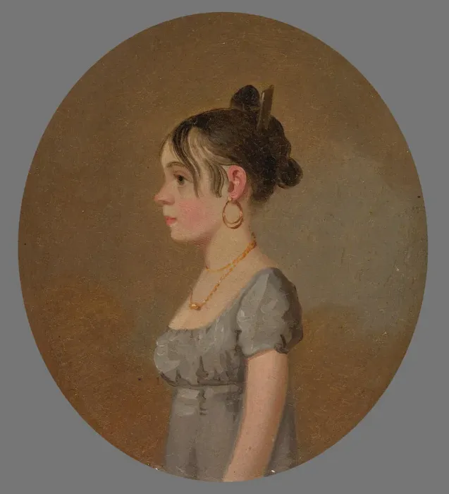 Framed Print : Miss Schaum, 1808 / 10. Creator: Jacob Eichholtz Framed Print : Miss Schaum, 1808 / 10. Creator: Jacob Eichholtz