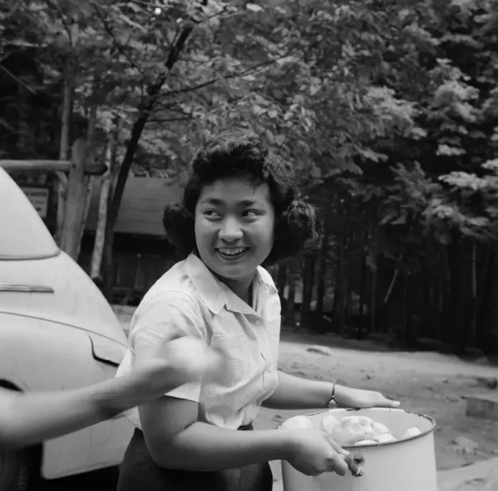 Framed Print : Miss Sumi Yumaguchi, Japanese dietican, Camp Ellen Marvin, Arden, New York, 1943. Creator: Gordon Parks Framed Print : Miss Sumi Yumaguchi, Japanese dietican, Camp Ellen Marvin, Arden, New York, 1943. Creator: Gordon Parks