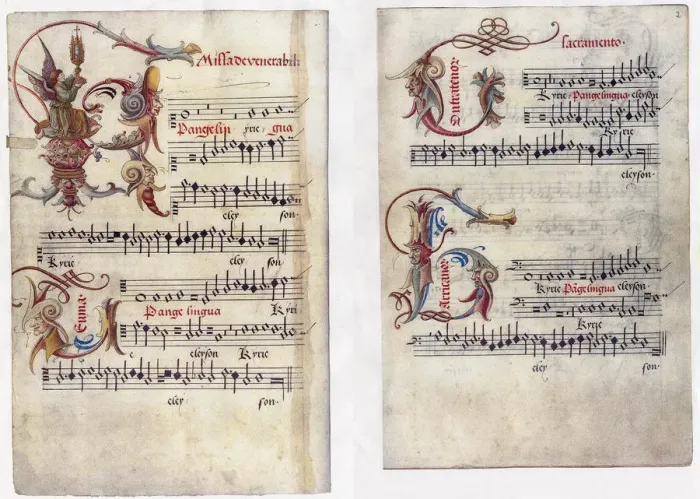 Framed Print : Missa Pange lingua. Artist: Desprez (Des Prez), Josquin (1450 / 55-1521) Framed Print : Missa Pange lingua. Artist: Desprez (Des Prez), Josquin (1450 / 55-1521)