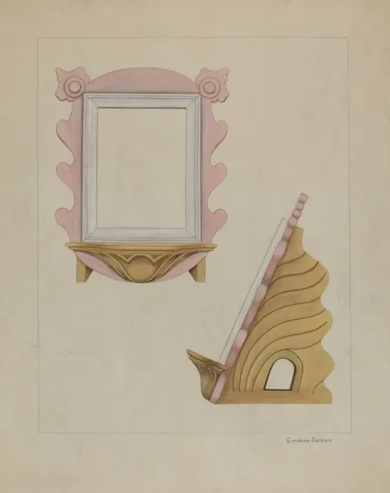 Framed Print : Missal Holder, c. 1939. Creator: Gordena Jackson Framed Print : Missal Holder, c. 1939. Creator: Gordena Jackson