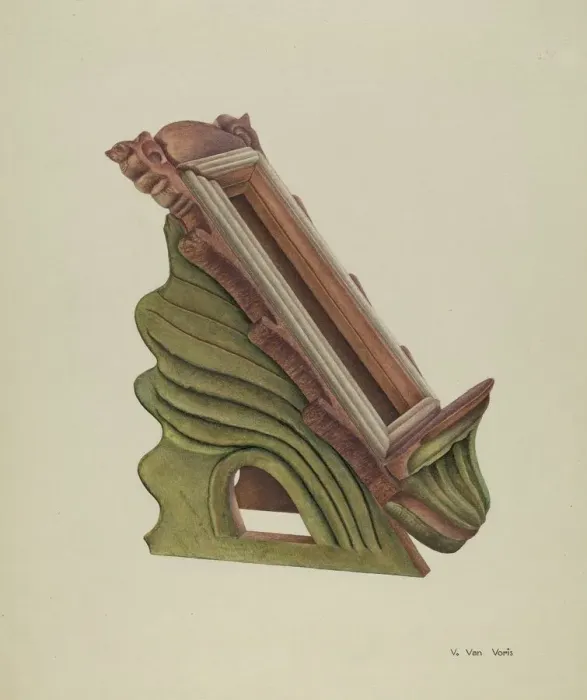 Framed Print : Missal Holder, c. 1939. Creator: Vera Van Voris Framed Print : Missal Holder, c. 1939. Creator: Vera Van Voris