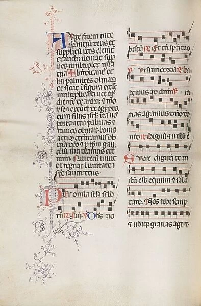 Missale: Fol. 111v; contains some music as part of Palm Sunday liturgy, 1469. Creator