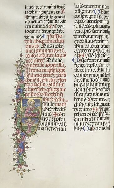 Missale: Fol. 116: Saint Matthew with Angel, 1469. Creator: Bartolommeo Caporali (Italian, c