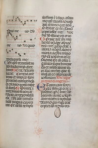 Missale: Fol. 129: contains music for Hely Hely Lama etc. within St. Mattion Passion