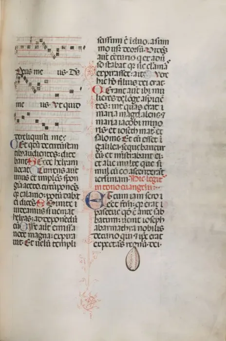 Framed Print : Missale: Fol. 129: contains music for Hely Hely Lama etc. within St. Mattion Passion Framed Print : Missale: Fol. 129: contains music for Hely Hely Lama etc. within St. Mattion Passion