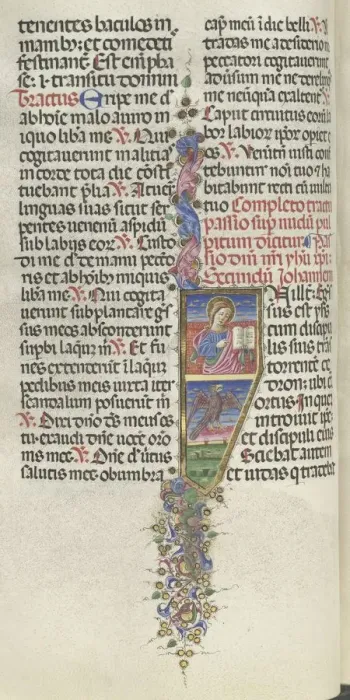 Framed Print : Missale: Fol. 141v: Saint John with Eagle, 1469. Creator: Bartolommeo Caporali (Italian, c Framed Print : Missale: Fol. 141v: Saint John with Eagle, 1469. Creator: Bartolommeo Caporali (Italian, c