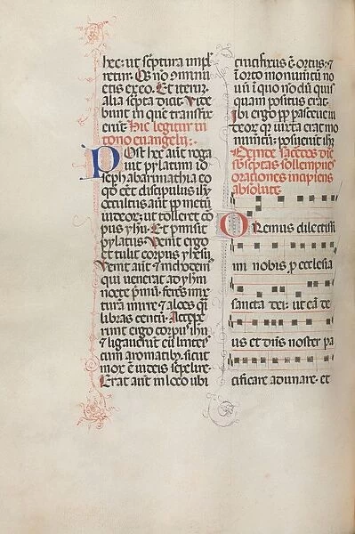 Missale: Fol. 145v: Music for various prayers…, 1469. Creator: Bartolommeo Caporali