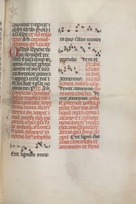Framed Print : Missale: Fol. 148: Music for Ecce lignum cruces Framed Print : Missale: Fol. 148: Music for Ecce lignum cruces