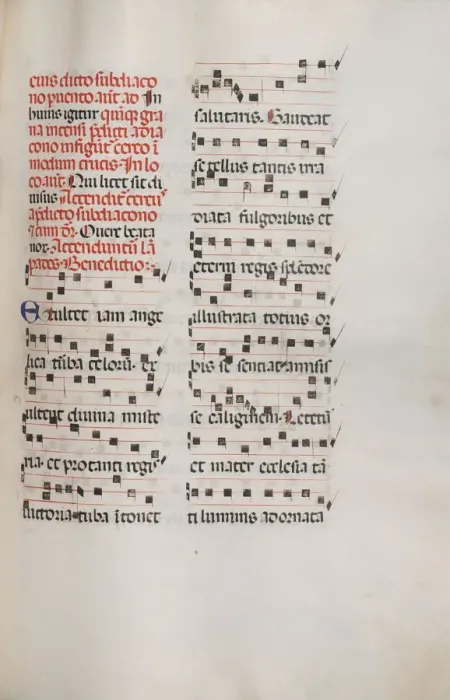 Framed Print : Missale: Fol. 153: Music for Exultet, 1469. Creator: Bartolommeo Caporali (Italian, c Framed Print : Missale: Fol. 153: Music for Exultet, 1469. Creator: Bartolommeo Caporali (Italian, c