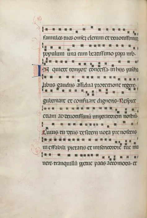 Framed Print : Missale: Fol. 157v: Music for Exultet, 1469. Creator: Bartolommeo Caporali (Italian, c Framed Print : Missale: Fol. 157v: Music for Exultet, 1469. Creator: Bartolommeo Caporali (Italian, c