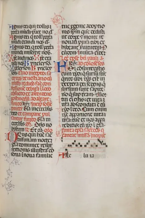 Framed Print : Missale: Fol. 171: Music for Alleluia etc. at beginning of Easter, 1469 Framed Print : Missale: Fol. 171: Music for Alleluia etc. at beginning of Easter, 1469