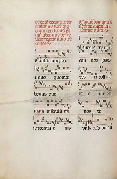 Missale: Fol. 171v: Music for Alleluia etc. at beginning of Easter, 1469
