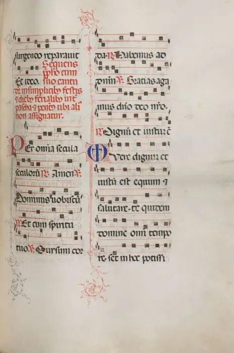 Framed Print : Missale: Fol. 179: Music for various ordinary prayers, 1469. Creator: Bartolommeo Caporali Framed Print : Missale: Fol. 179: Music for various ordinary prayers, 1469. Creator: Bartolommeo Caporali