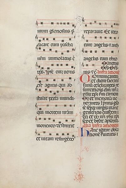 Missale: Fol. 179v: Music for various ordinary prayers, 1469. Creator: Bartolommeo Caporali