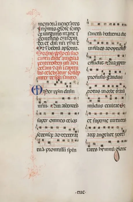 Framed Print : Missale: Fol. 180v: Music for various ordinary prayers, 1469. Creator: Bartolommeo Caporali Framed Print : Missale: Fol. 180v: Music for various ordinary prayers, 1469. Creator: Bartolommeo Caporali