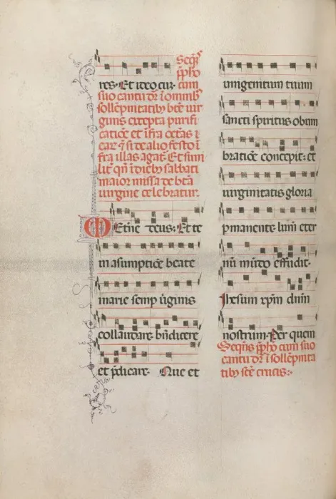 Framed Print : Missale: Fol. 181v: Music for various ordinary prayers, 1469. Creator: Bartolommeo Caporali Framed Print : Missale: Fol. 181v: Music for various ordinary prayers, 1469. Creator: Bartolommeo Caporali
