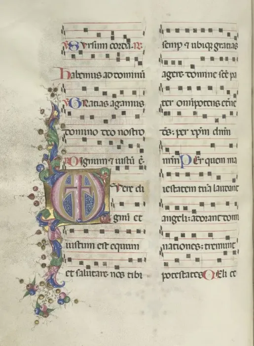 Framed Print : Missale: Fol. 183v: Cross, Foliage, 1469. Creator: Bartolommeo Caporali (Italian, c Framed Print : Missale: Fol. 183v: Cross, Foliage, 1469. Creator: Bartolommeo Caporali (Italian, c