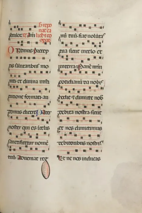Framed Print : Missale: Fol. 189: Music for various prayers, 1469. Creator: Bartolommeo Caporali (Italian, c Framed Print : Missale: Fol. 189: Music for various prayers, 1469. Creator: Bartolommeo Caporali (Italian, c