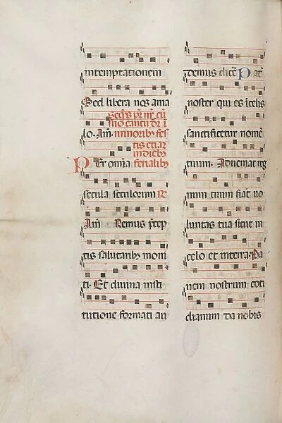 Missale: Fol. 189v: Music for various prayers, 1469. Creator: Bartolommeo Caporali (Italian, c
