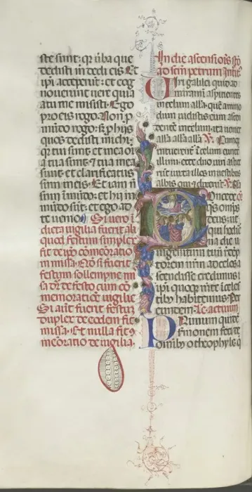 Framed Print : Missale: Fol. 208v: Ascension of Christ, 1469. Creator: Bartolommeo Caporali (Italian, c Framed Print : Missale: Fol. 208v: Ascension of Christ, 1469. Creator: Bartolommeo Caporali (Italian, c