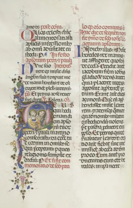 Framed Print : Missale: Fol. 290v: Saints Peter and Paul, 1469. Creator: Bartolommeo Caporali (Italian, c Framed Print : Missale: Fol. 290v: Saints Peter and Paul, 1469. Creator: Bartolommeo Caporali (Italian, c