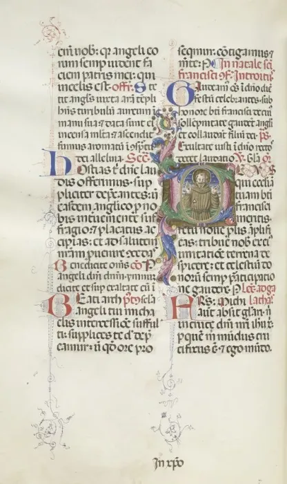 Framed Print : Missale: Fol. 318v: Saint Francis, 1469. Creator: Bartolommeo Caporali (Italian, c Framed Print : Missale: Fol. 318v: Saint Francis, 1469. Creator: Bartolommeo Caporali (Italian, c