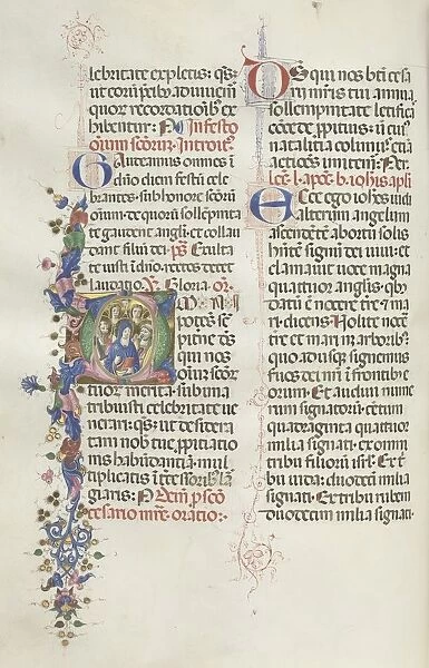 Missale: Fol. 322v: The Virgin among the Apostles and Saints, 1469. Creator: Bartolommeo Caporali
