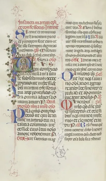 Framed Print : Missale: Fol. 324v: Saint Martin, 1469. Creator: Bartolommeo Caporali (Italian, c Framed Print : Missale: Fol. 324v: Saint Martin, 1469. Creator: Bartolommeo Caporali (Italian, c