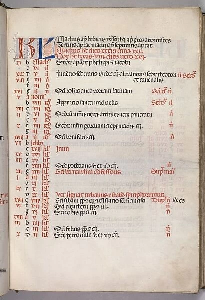 Missale: Fol. 5r: May Calendar Page, 1469. Creator: Bartolommeo Caporali (Italian, c