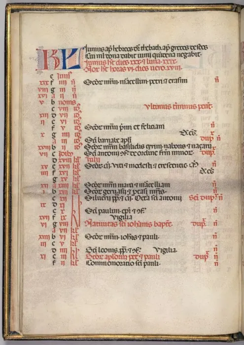 Framed Print : Missale: Fol. 5v: June Calendar Page, 1469. Creator: Bartolommeo Caporali (Italian, c Framed Print : Missale: Fol. 5v: June Calendar Page, 1469. Creator: Bartolommeo Caporali (Italian, c