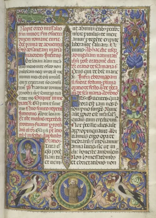 Framed Print : Missale: Fol. 9: Ordo Missalis (full borders), 1469. Creator: Bartolommeo Caporali (Italian, c Framed Print : Missale: Fol. 9: Ordo Missalis (full borders), 1469. Creator: Bartolommeo Caporali (Italian, c