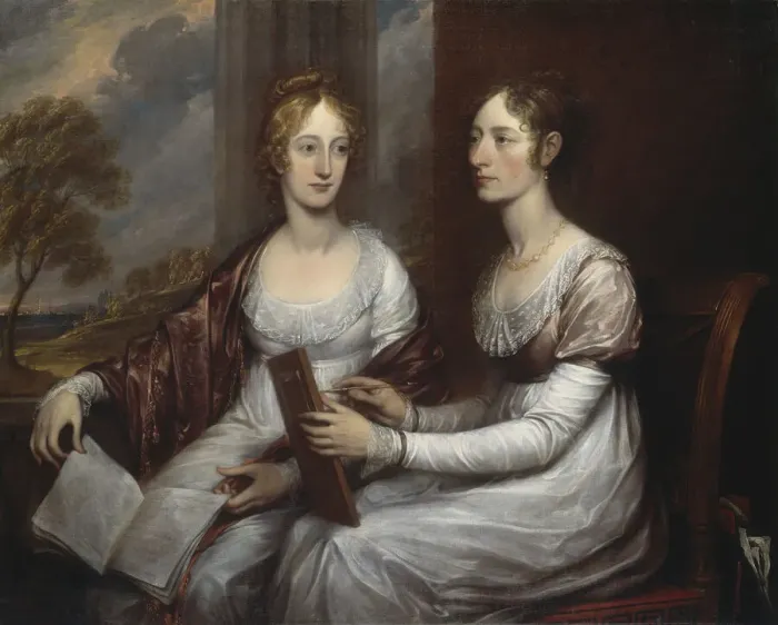 Framed Print : The Misses Mary and Hannah Murray, 1806. Creator: John Trumbull Framed Print : The Misses Mary and Hannah Murray, 1806. Creator: John Trumbull