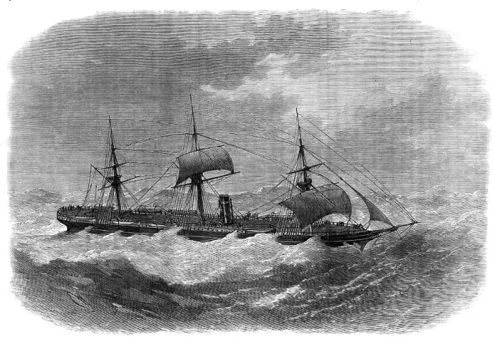 Framed Print : The missing screw-steamer City of Boston, 1870. Creator: Unknown Framed Print : The missing screw-steamer City of Boston, 1870. Creator: Unknown