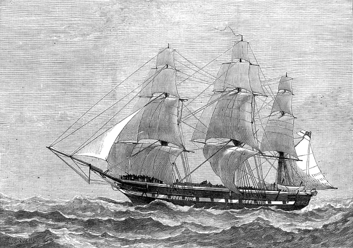 Framed Print : The missing training-ship Atalanta, 1880. Creator: Josiah Robert Wells Framed Print : The missing training-ship Atalanta, 1880. Creator: Josiah Robert Wells