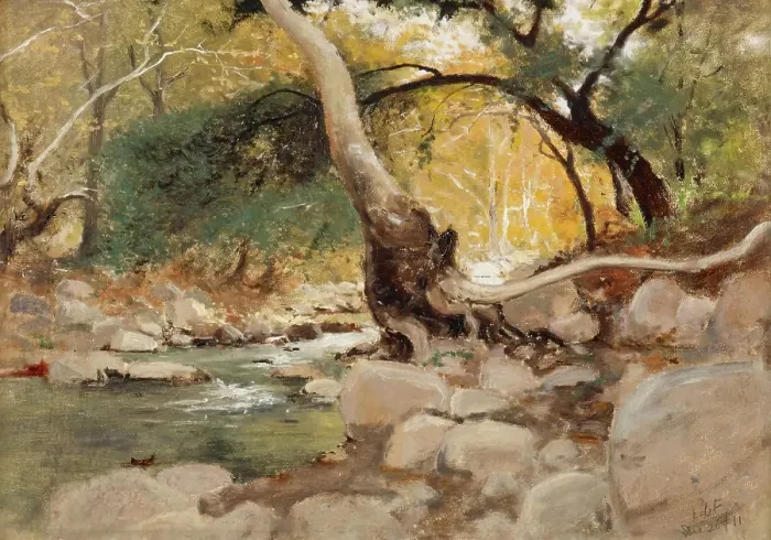 Framed Print : Mission Canyon, Santa Barbara, 1911. Creator: Lockwood de Forest