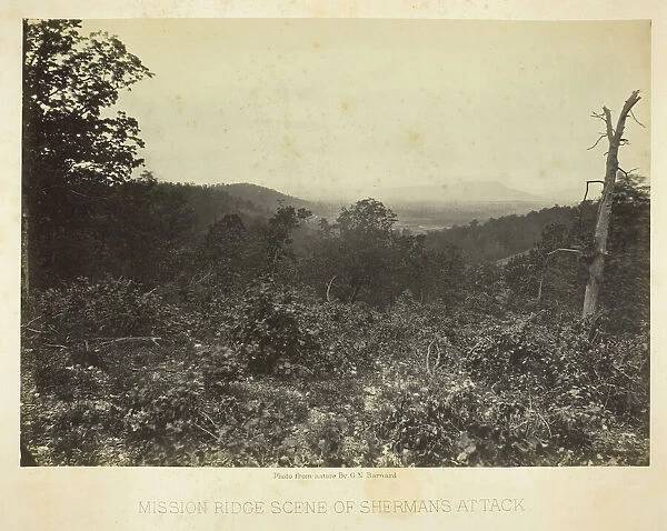 Mission Ridge Scene of Shermans Attack, 1864  /  66. Creator: George N. Barnard