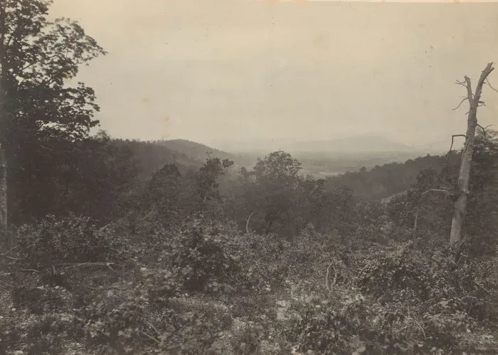 Framed Print : Mission Ridge Scene of Shermans Attack, 1860s. Creator: George N. Barnard