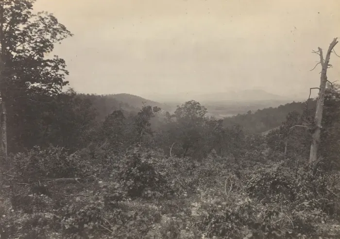 Framed Print : Mission Ridge Scene of Shermans Attack, 1860s. Creator: George N. Barnard Framed Print : Mission Ridge Scene of Shermans Attack, 1860s. Creator: George N. Barnard