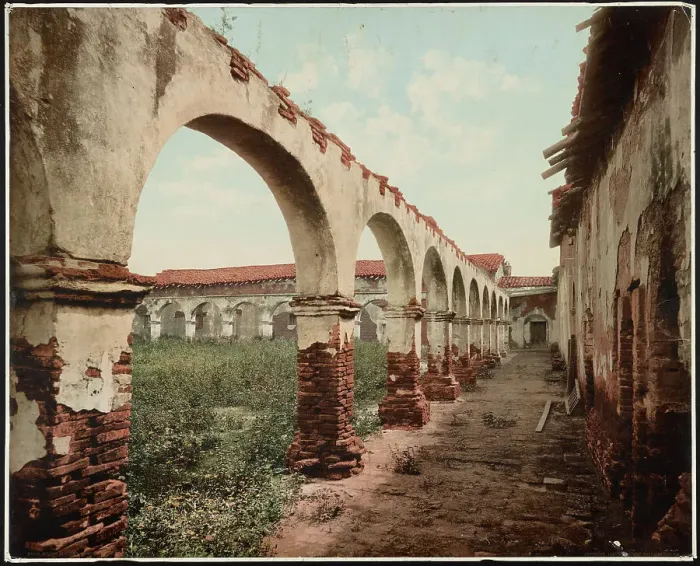 Framed Print : Mission San Juan Capistrano, California, c1899. Creator: William H. Jackson Framed Print : Mission San Juan Capistrano, California, c1899. Creator: William H. Jackson