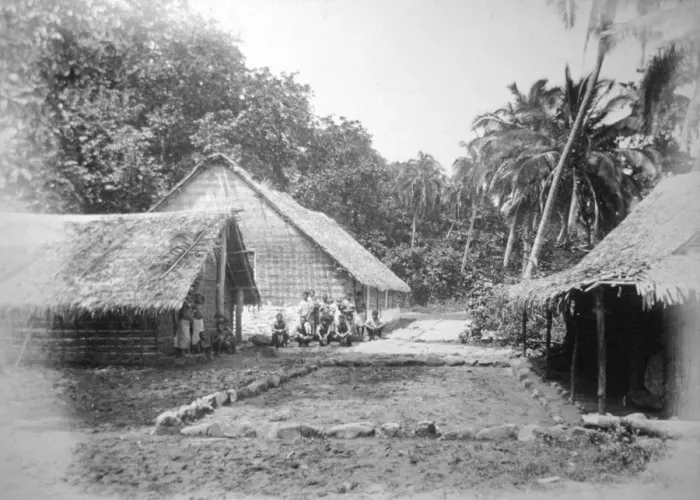 Framed Print : Mission, Ureparapara, Torba Province, Vanuatu, 1885 Framed Print : Mission, Ureparapara, Torba Province, Vanuatu, 1885