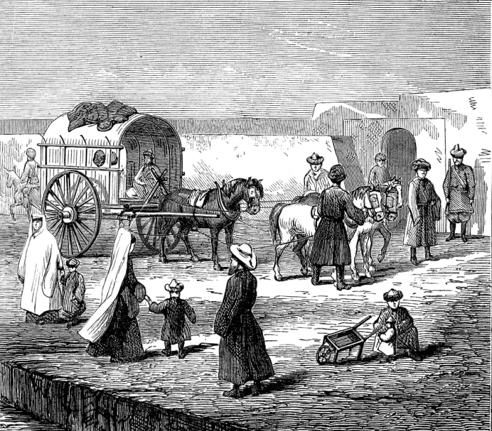 Framed Print : The Mission to Yarkund and Kashgar: entrance to the British Embassy, Yangi Shahr, Yarkund, 1874. Creator: Unknown Framed Print : The Mission to Yarkund and Kashgar: entrance to the British Embassy, Yangi Shahr, Yarkund, 1874. Creator: Unknown