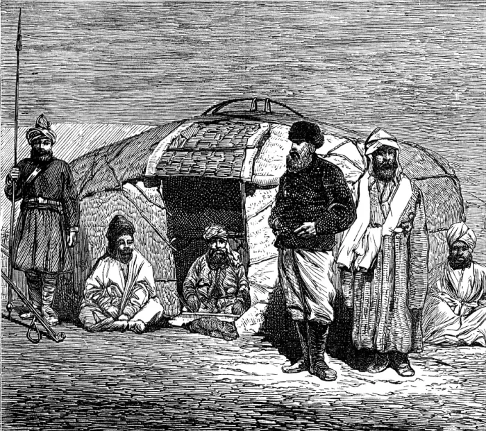 Framed Print : The Mission to Yarkund and Kashgar: travellers smoking-divan in a Kirghiz tent, 1874. Creator: Unknown. The Mission to Yarkund and Kashgar: travellers smoking-divan in a Kirghiz tent, 1874. Creator: Unknown Framed Print : The Mission to Yarkund and Kashgar: travellers smoking-divan in a Kirghiz tent, 1874. Creator: Unknown. The Mission to Yarkund and Kashgar: travellers smoking-divan in a Kirghiz tent, 1874. Creator: Unknown