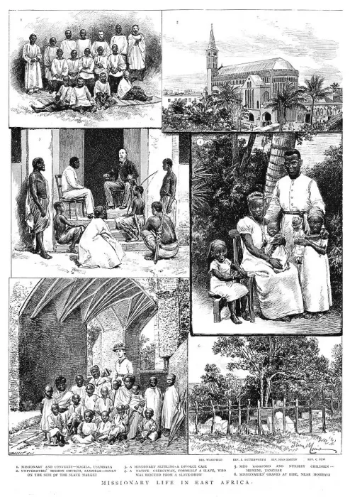 Framed Print : Missionary Life in East Africa, 1890. Creator: Unknown Framed Print : Missionary Life in East Africa, 1890. Creator: Unknown