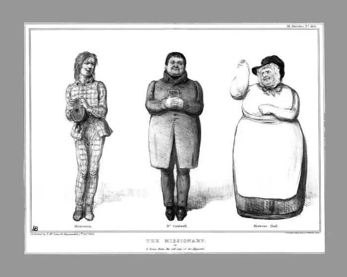 Framed Print : The Missionary. Or A scene from the old play of the Hypocrite, 1835. Creator: John Doyle Framed Print : The Missionary. Or A scene from the old play of the Hypocrite, 1835. Creator: John Doyle