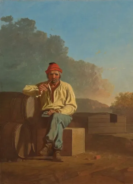 Framed Print : Mississippi Boatman, 1850. Creator: George Caleb Bingham Framed Print : Mississippi Boatman, 1850. Creator: George Caleb Bingham