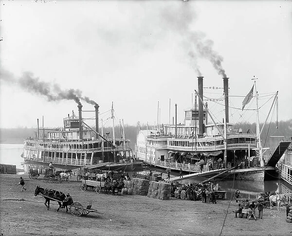A Mississippi landing, between 1900 and 1906. Creator: Unknown
