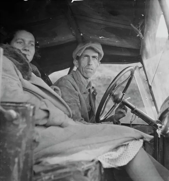 Framed Print : Once a Missouri farmer, now a migratory farm laborer on the Pacific Coast, California, 1936. Creator: Dorothea Lange
