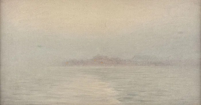 Framed Print : Mist over the sea, c.1911. Creator: Henry Brokman Framed Print : Mist over the sea, c.1911. Creator: Henry Brokman